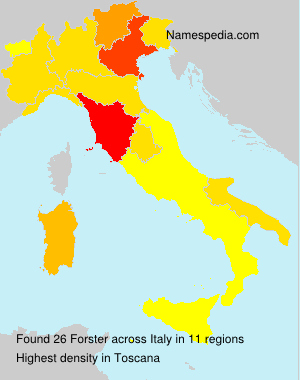 Surname Forster in Italy Surname Forster in Italy