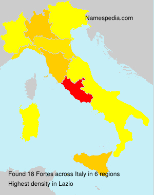 Surname Fortes in Italy Surname Fortes in Italy
