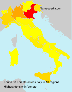 Surname Forzato in Italy Surname Forzato in Italy