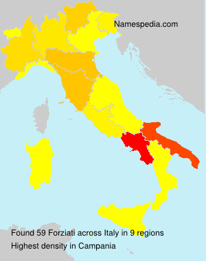 Surname Forziati in Italy Surname Forziati in Italy