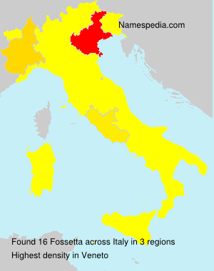 Surname Fossetta in Italy Surname Fossetta in Italy