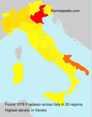Surname Fracasso in Italy Surname Fracasso in Italy