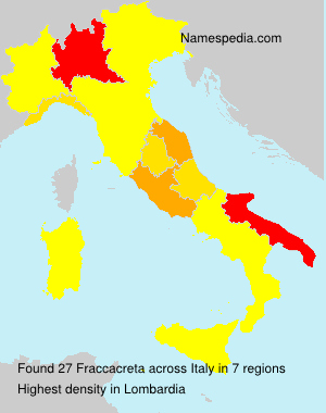 Surname Fraccacreta in Italy Surname Fraccacreta in Italy