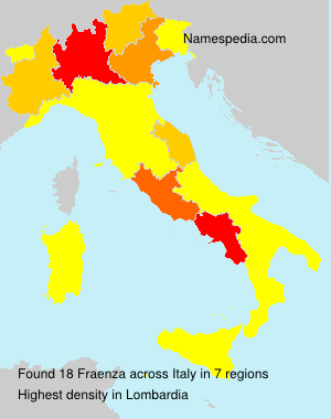 Surname Fraenza in Italy Surname Fraenza in Italy