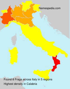Surname Fraga in Italy Surname Fraga in Italy