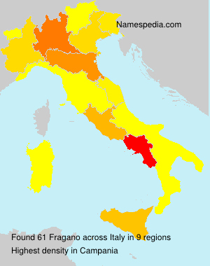 Surname Fragano in Italy Surname Fragano in Italy