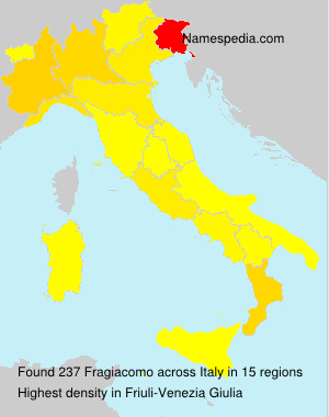 Surname Fragiacomo in Italy Surname Fragiacomo in Italy