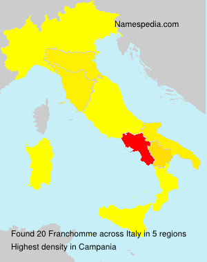 Surname Franchomme in Italy Surname Franchomme in Italy