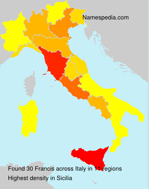 Surname Francis in Italy Surname Francis in Italy