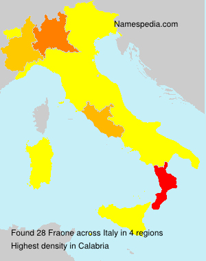 Surname Fraone in Italy Surname Fraone in Italy