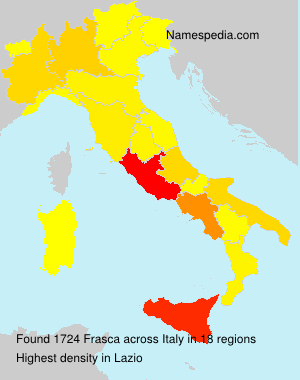 Surname Frasca in Italy Surname Frasca in Italy