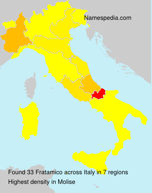 Surname Fratamico in Italy Surname Fratamico in Italy