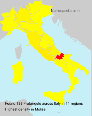 Surname Fratangelo in Italy Surname Fratangelo in Italy