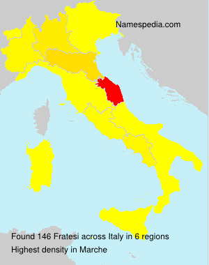 Surname Fratesi in Italy Surname Fratesi in Italy