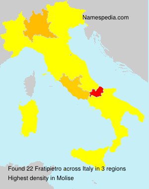 Surname Fratipietro in Italy Surname Fratipietro in Italy