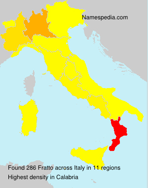 Surname Fratto in Italy Surname Fratto in Italy