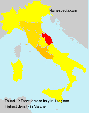 Surname Frezzi in Italy Surname Frezzi in Italy
