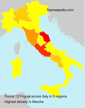 Surname Frigola in Italy Surname Frigola in Italy