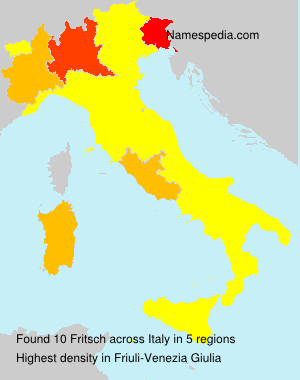 Surname Fritsch in Italy Surname Fritsch in Italy