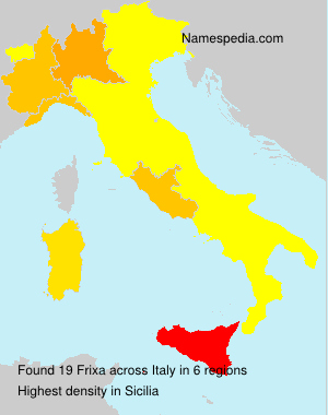 Surname Frixa in Italy Surname Frixa in Italy