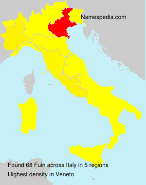 Surname Fuin in Italy Surname Fuin in Italy