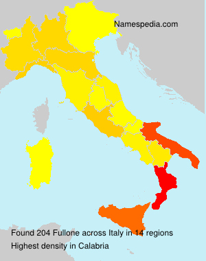 Surname Fullone in Italy Surname Fullone in Italy