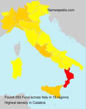 Surname Furci in Italy Surname Furci in Italy