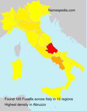 Surname Fusella in Italy Surname Fusella in Italy