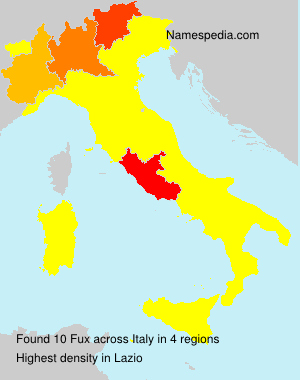 Surname Fux in Italy Surname Fux in Italy