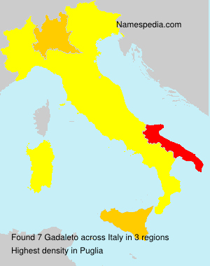 Surname Gadaleto in Italy Surname Gadaleto in Italy