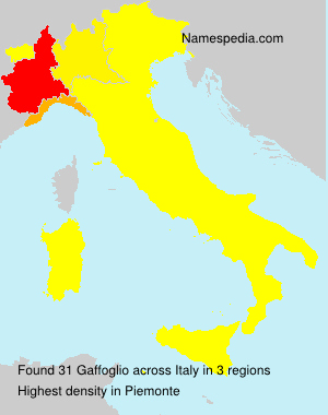 Surname Gaffoglio in Italy Surname Gaffoglio in Italy