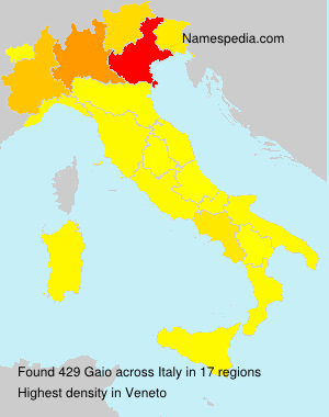Surname Gaio in Italy Surname Gaio in Italy
