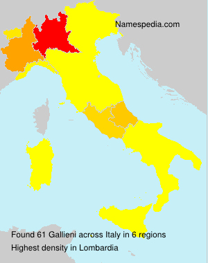 Surname Gallieni in Italy Surname Gallieni in Italy