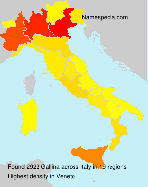 Surname Gallina in Italy Surname Gallina in Italy