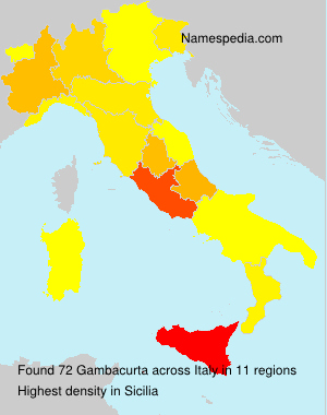 Surname Gambacurta in Italy Surname Gambacurta in Italy