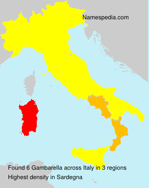 Surname Gambarella in Italy Surname Gambarella in Italy