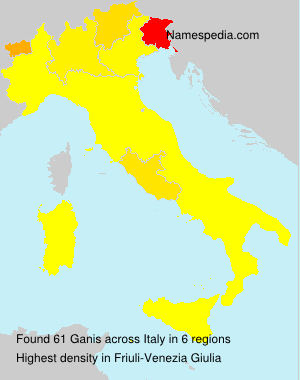 Surname Ganis in Italy Surname Ganis in Italy