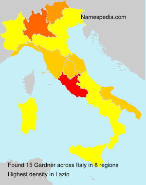 Surname Gardner in Italy Surname Gardner in Italy