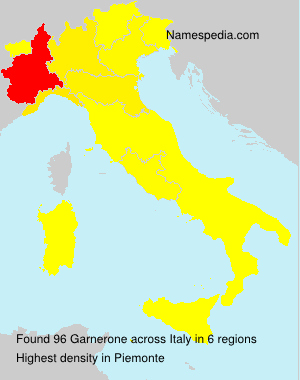 Surname Garnerone in Italy Surname Garnerone in Italy