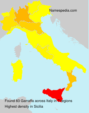 Surname Garraffa in Italy Surname Garraffa in Italy