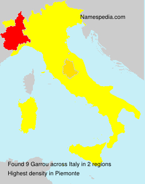 Surname Garrou in Italy Surname Garrou in Italy