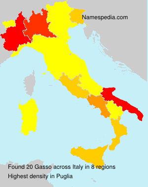 Surname Gasso in Italy Surname Gasso in Italy