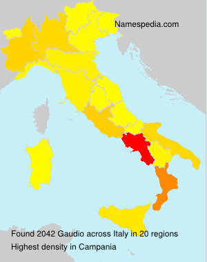 Surname Gaudio in Italy Surname Gaudio in Italy