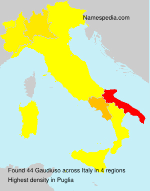 Surname Gaudiuso in Italy Surname Gaudiuso in Italy