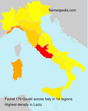 Surname Gavini in Italy Surname Gavini in Italy
