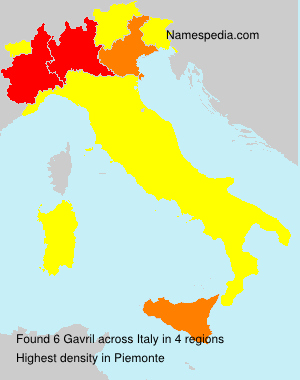 Surname Gavril in Italy Surname Gavril in Italy