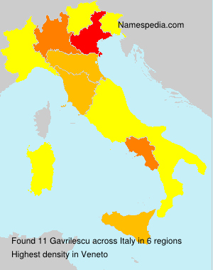 Surname Gavrilescu in Italy Surname Gavrilescu in Italy