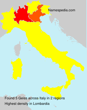 Surname Geiss in Italy Surname Geiss in Italy