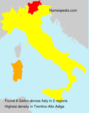 Surname Gellon in Italy Surname Gellon in Italy