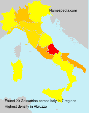 Surname Gelsumino in Italy Surname Gelsumino in Italy
